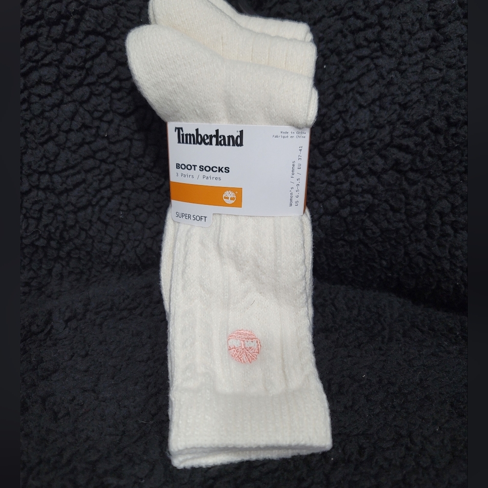 Timberland Super Soft Cream Boot Socks